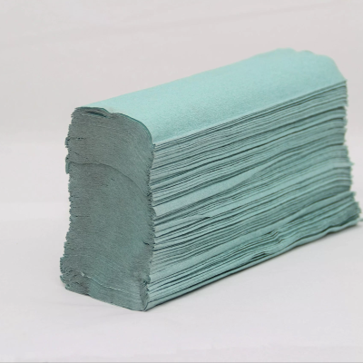 Servetele pliate tip Z din hartie reciclata verde